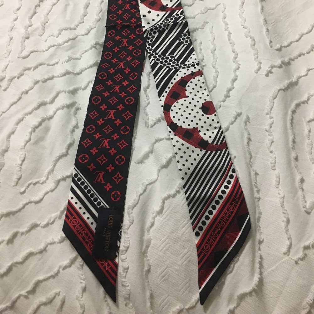 Red and Black Louis Vuitton Bandeau
